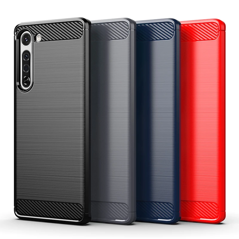 Motorola Edge Carbon Fiber Silicone Bumper Cover - Sleek Rubber Protection