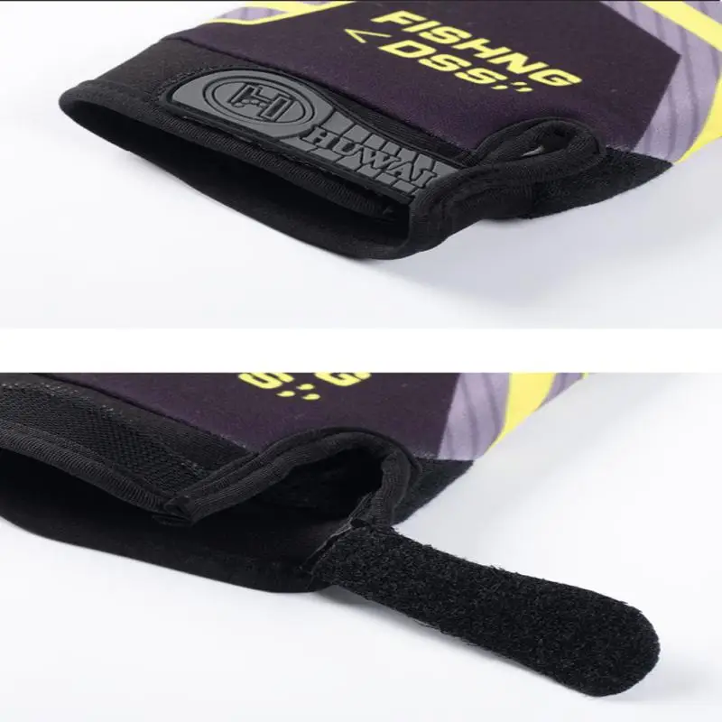 1 Pair Fishing Gloves Professional Gloves Non-Slip Three Fingers Outdoor Half Finger Fishing Riding Mountaineering