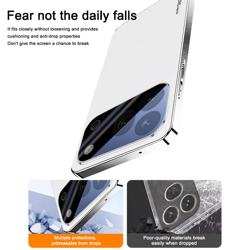 Minimalist Scratch-Resistant Acrylic Phone Case - Shockproof and Durable Cover