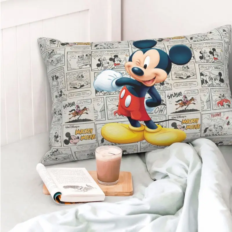 Custom Mickey Mouse Minnie Anime Throw Pillow Covers Cushions Cover for Bed Sofa Rectangle Pillowcase 5