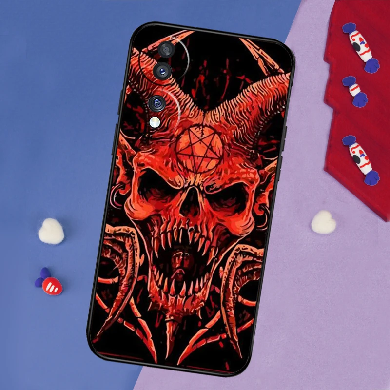 Satanic Scary Skull Phone Case Cover