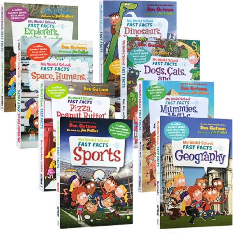 

8 BOOKS My Weird School Fast Facts Original English Helping Child to read Phonics English story Picture books