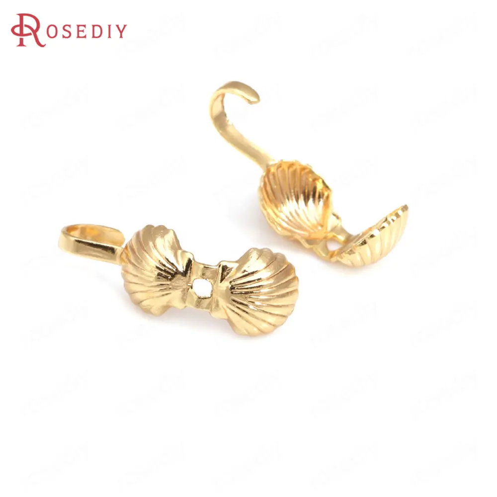 8x4MM 9x4MM 11x5MM 18K 골드 컬러 황동 와이어 및 스레드 커버 걸쇠 쥬얼리 목걸이 팔찌 결과 액세서리