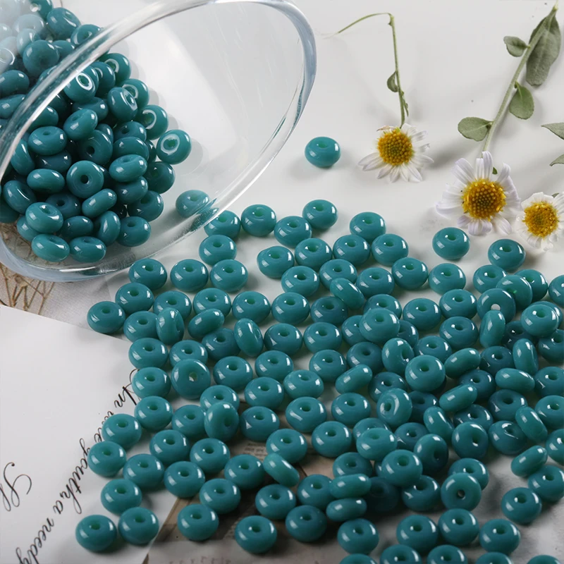 Vibrant Rainbow Glass Abacus Beads
