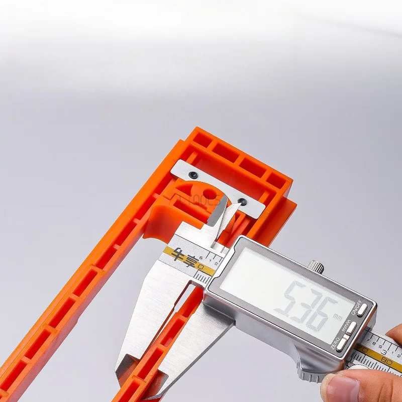 Wooden Door 3D Hinge Slotted Template Adjustable Length Positioning Plate with Scale Bottom Plate Suitable for Invisible Hinge