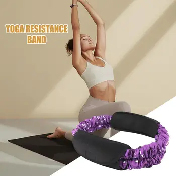 Elastic Exercise Band Elastic Lunges Stretch Workout Bands Squats Stretchy Home Gym Fitness Equipment Glute Men Women 5
