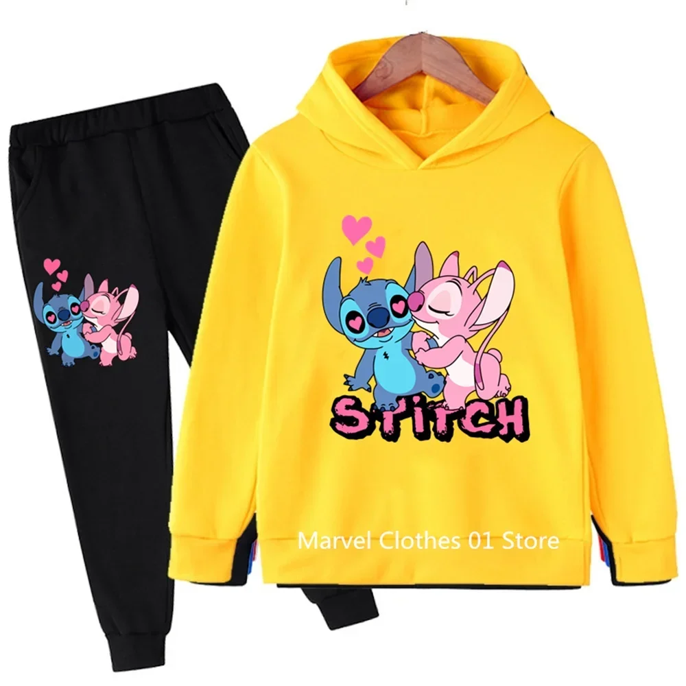 thumbnail image 1 of Conjunto de 2 piezas de ropa con capucha de punto para niños y niñas, sudadera informal de manga larga y pantalones largos, conjuntos para niños de 2 a 13 años, ropa de otoño, 1 of 5