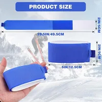 Adjustable Ski Wrap Straps Skis Band Storage Ski Fastener Tape Ski Storage Tie with Protective Pad Skis Accessories Winter Sport 2
