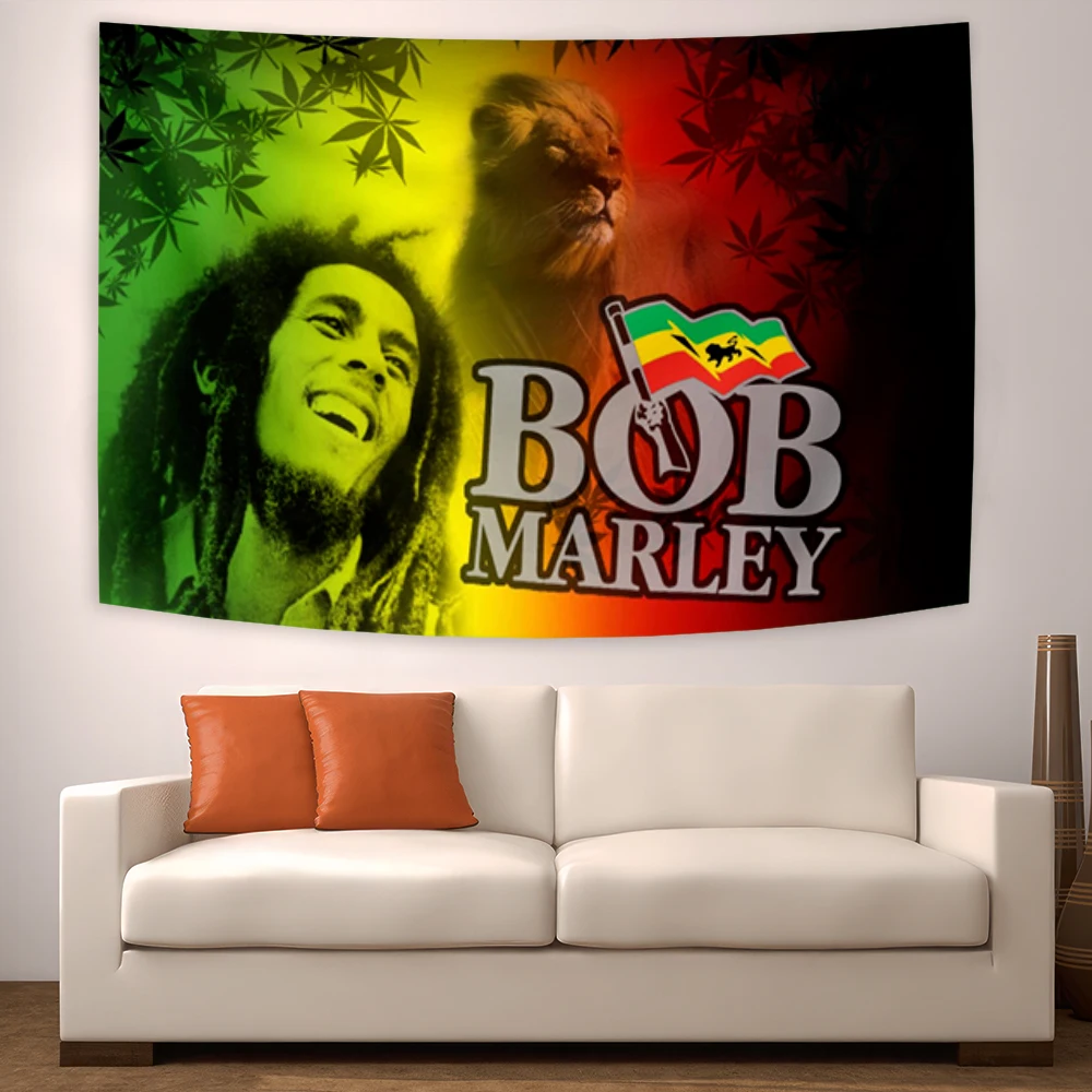

60x90cm 90x150 Bob Marley tapestry Polyester Digital Printed Jamaica Banner Tapestry Curtain