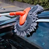 Double Brush Head Rotating Car Wash Mop Three-Section Telescopic Mop Roof Window Cleaning Maintenance Auto Supplies Accessories 5