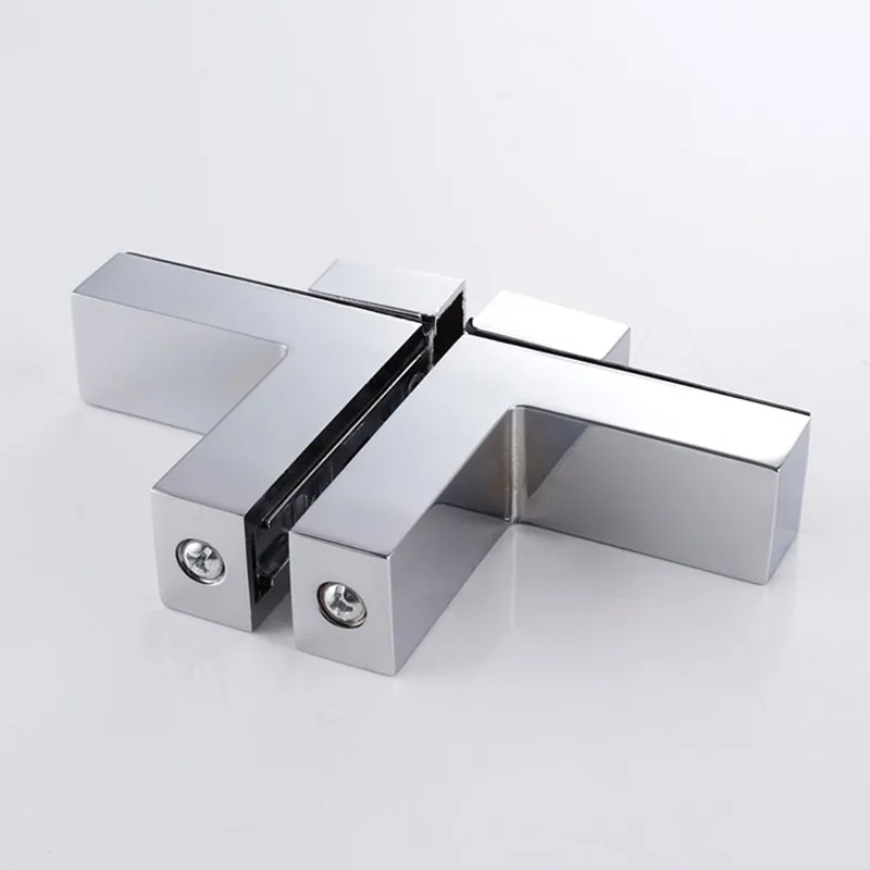 F-type glass clip Glass Clamp Glass Plated Brackets Zinc Alloy Chrome finish Shelf Holder Support Brackets holder 1Pcs glass shelf clamp holder glass fasteners