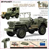 Willys Jeep Rc Car JJRC C8815 1/10 1941 MB Scaler 2.4g 4wd RTR Crawler Climbing Military RC Truck Offroad Vehicle Adult Kids Toy 1