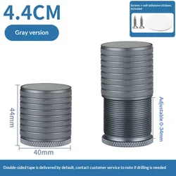 Adjustable Heavy - Duty Metal Furniture Risers with Non - Slip Silicone Pads, Set of 4 - 4pcs (4PCS Gray 46mm)