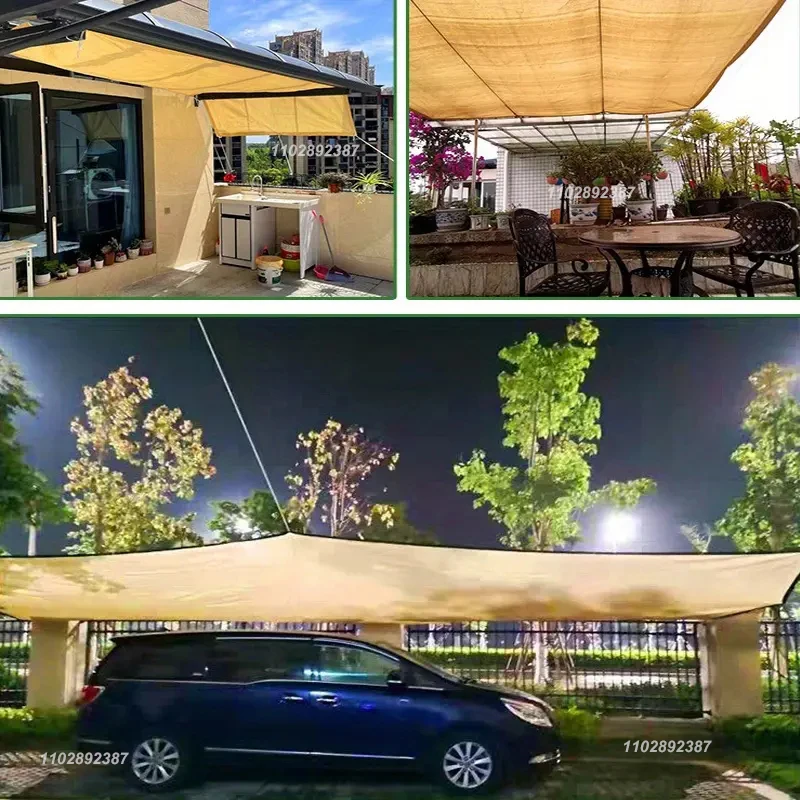 Sun Shade Sail Sunshade Net 85% Shading HDPE Beige Sunshade Net for Garden Plant Shed UV Protection