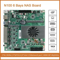 N100/i3-N305 NAS Motherboard DDR5 4x Intel i226-V 2.5G 2* M.2 NVMe 6* SATA3.0 HDMI2.0 DP Mini ITX board With PCIE 17X17CM 2