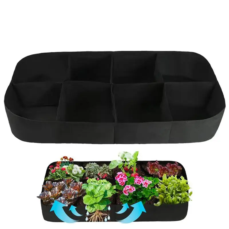 

Flowers Vegetable Growing Bag Multi-grid Rectangular Planting Bag Garden Bags To Grow Vegetables Raised Plant Cultivation Bags