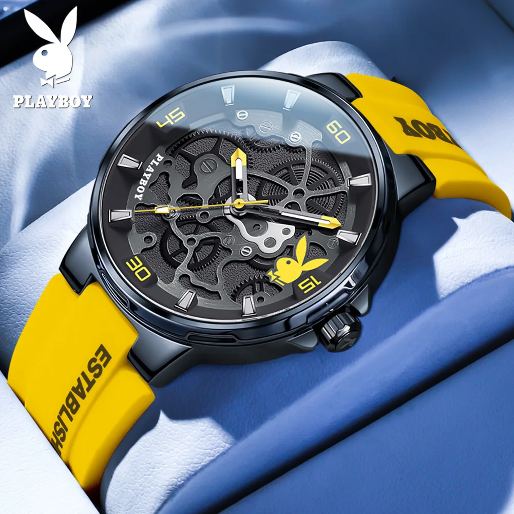 PLAYBOY-Fashion-Casual-Men-Watch-Luxury-Waterproof-Luminous-Man ...