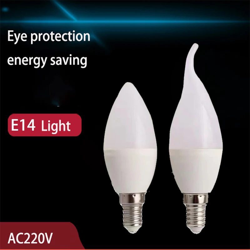 

E14 Led Candle Bulb Energy Saving Lamp Lights 5W 7W 9W E14 220V LEDs Chandelier Light Spotlight bombilla Led for a Home Deco