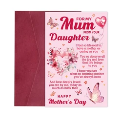 Pink Humorous Mother's Day Greeting Card with Envelope - Funny Design (B)