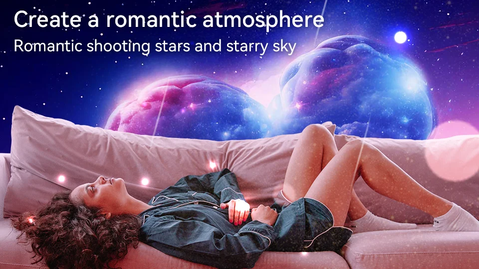 Description Picture 6 of item12 IN 1 Galaxy Star Projector with Meteor Ultra Clear Night Light Lamp Rotary Space Ball Planetarium Projector Lights for Kids G