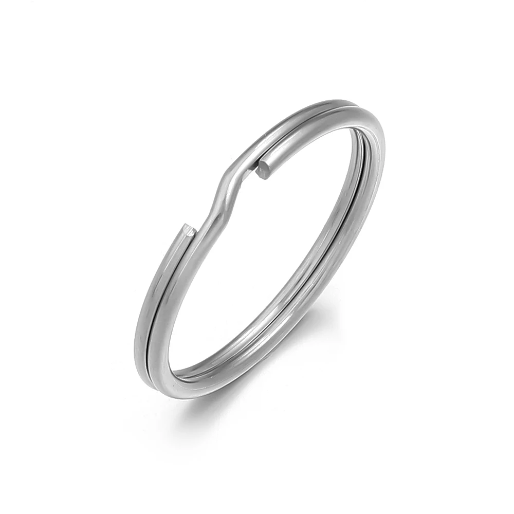 5-50 teile/los 12-50mm Edelstahl Schlüssel Ringe Runde/Flache Linie Split Ringe Schlüsselring für Schmuck Machen DIY Schlüsselbund Zubehör – Detail 3