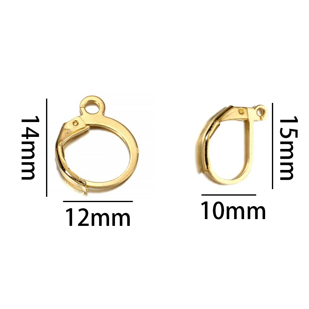 50 teile/los Gold Silber Französisch Hebel Ohrring Haken Draht Einstellungen Basis Hoops Ohrringe Für DIY Schmuck Machen Liefert Großhandel – Detail 2