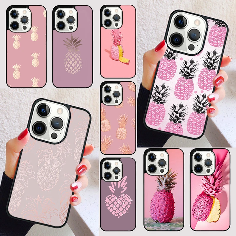 Custodia Per Telefono Carina Ananas Pink Fruit Hawaii Per Iphone 15 Se2020 6 7 8 Plus Xr Xs Per Apple 13 11 12 14 Mini Pro Max Cover Coque