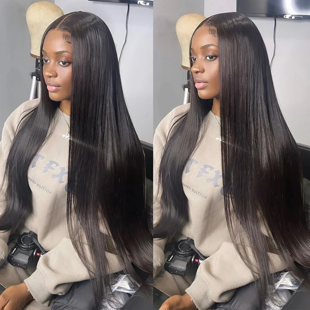 

13x6 HD прозрачный прямой парик на сетке спереди Remy бразильские человеческие волосы на сетке спереди, парики для черных женщин, натуральный предварительно выщипанный парик