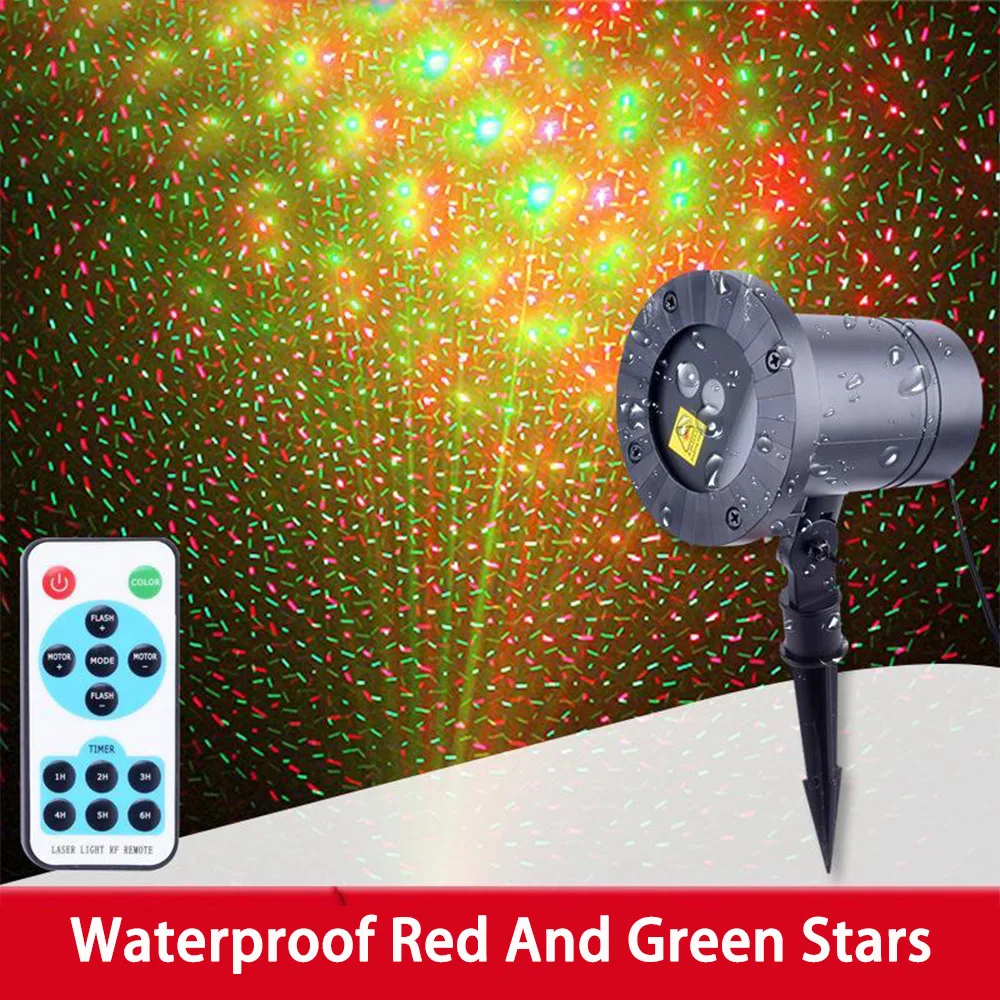 Outdoor Waterproof Garden Mini Ground Insertion Lawn Light Remote Control Decoration Courtyard Full Sky Star Projection Lamp