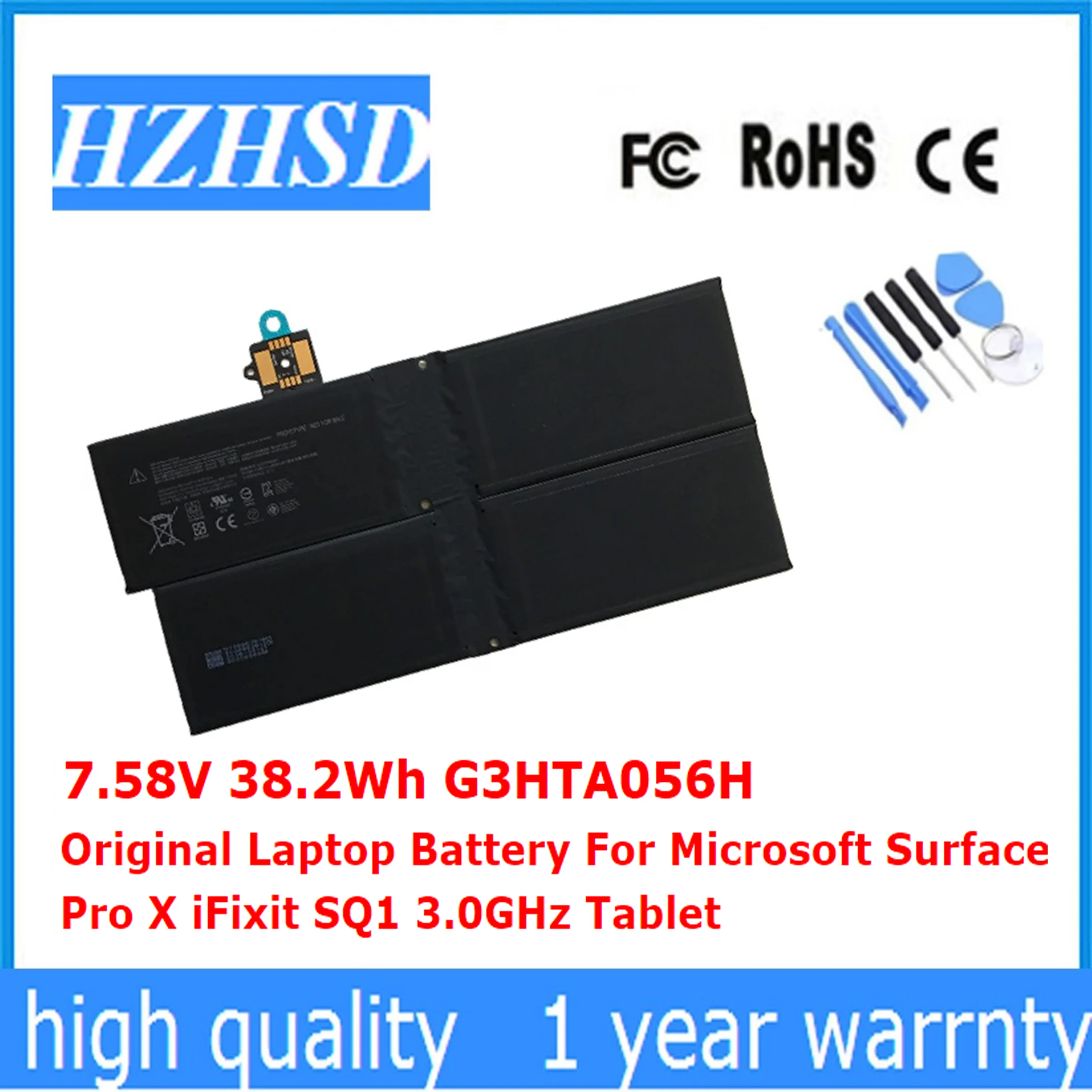 

7.58V 38.2Wh G3HTA056H 1876 MQ03 Original Laptop Battery For Microsoft Surface Pro X 13 inch iFixit SQ1 3.0GHz