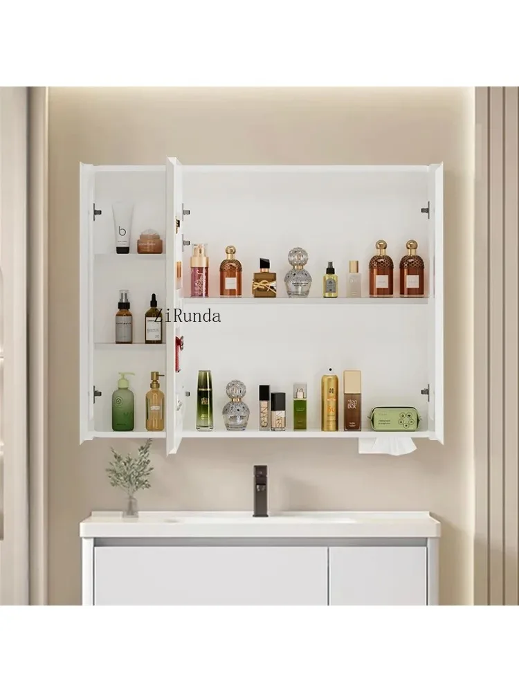 Simple and Stylish Bathroom Mirror Cabinet Wall Mounted Smart Beauty Mirror Cabinet Large Capacity Storage Home Furniture FYBC