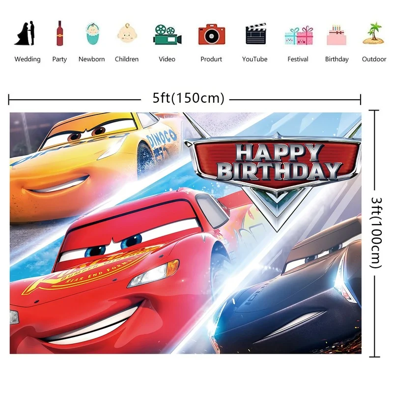 Convite Aniversário Animado Carros Lightning mcqueen dinoco