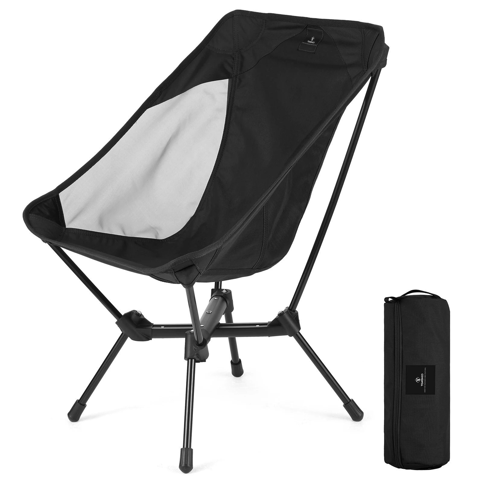 

TOMSHOO Ultralight Folding Camping Chair with Adjustable Height Portable Outdoor Backpacking Chair for Picnics Hiking Fishing