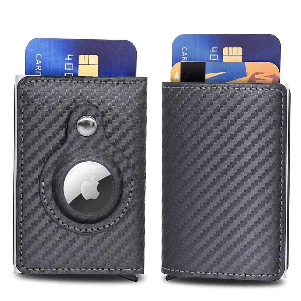 

2022 New Men Women ID Credit Card Holder Airtag Wallet Wallet With Apple AirTags Tracker Case Anti-lost PU Protection Cover