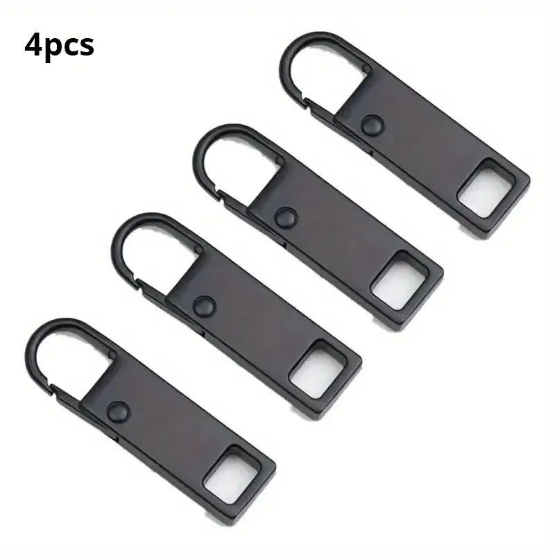 4 PCs Removable Zip Puller, Jeans Backpack Jacket Clothes Shoes Boots Replacement Zip Accessories, Sewing Tools