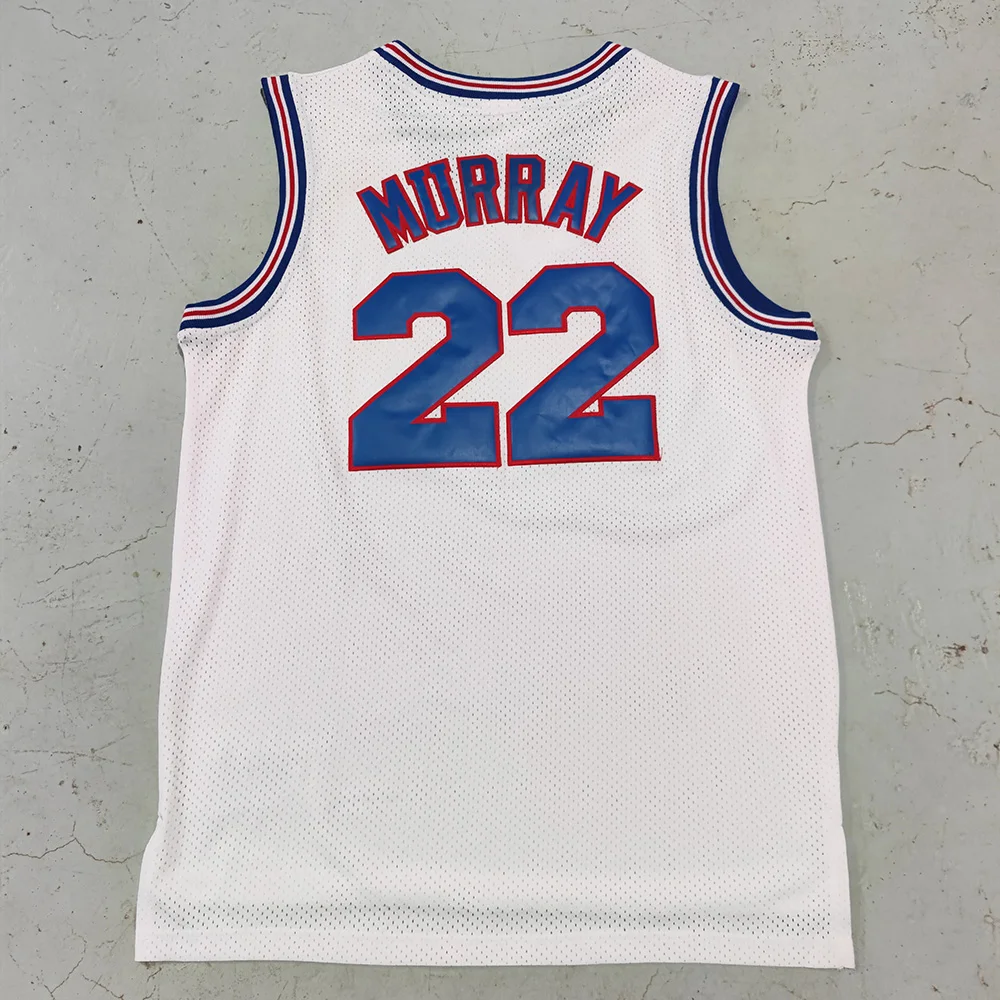 thumbnail image 1 of Camiseta de baloncesto Trillest Space Jam Bugs 1 Lola 10 Murray 22 TAZ D.Duck 2 White Tune Squad para hombre, ropa para fiesta de Halloween, 1 of 5