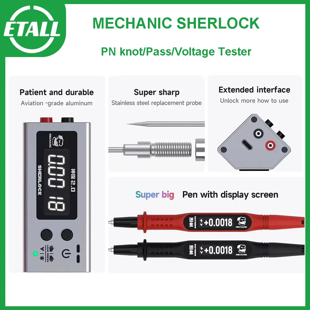Mobile Phone Test Cable MECHANIC Power Pro Ultra Power Supply Test Cable Type-C Input 11 FPC Flex One-key Start Boot Line For iPhone 6-15 Pro Max