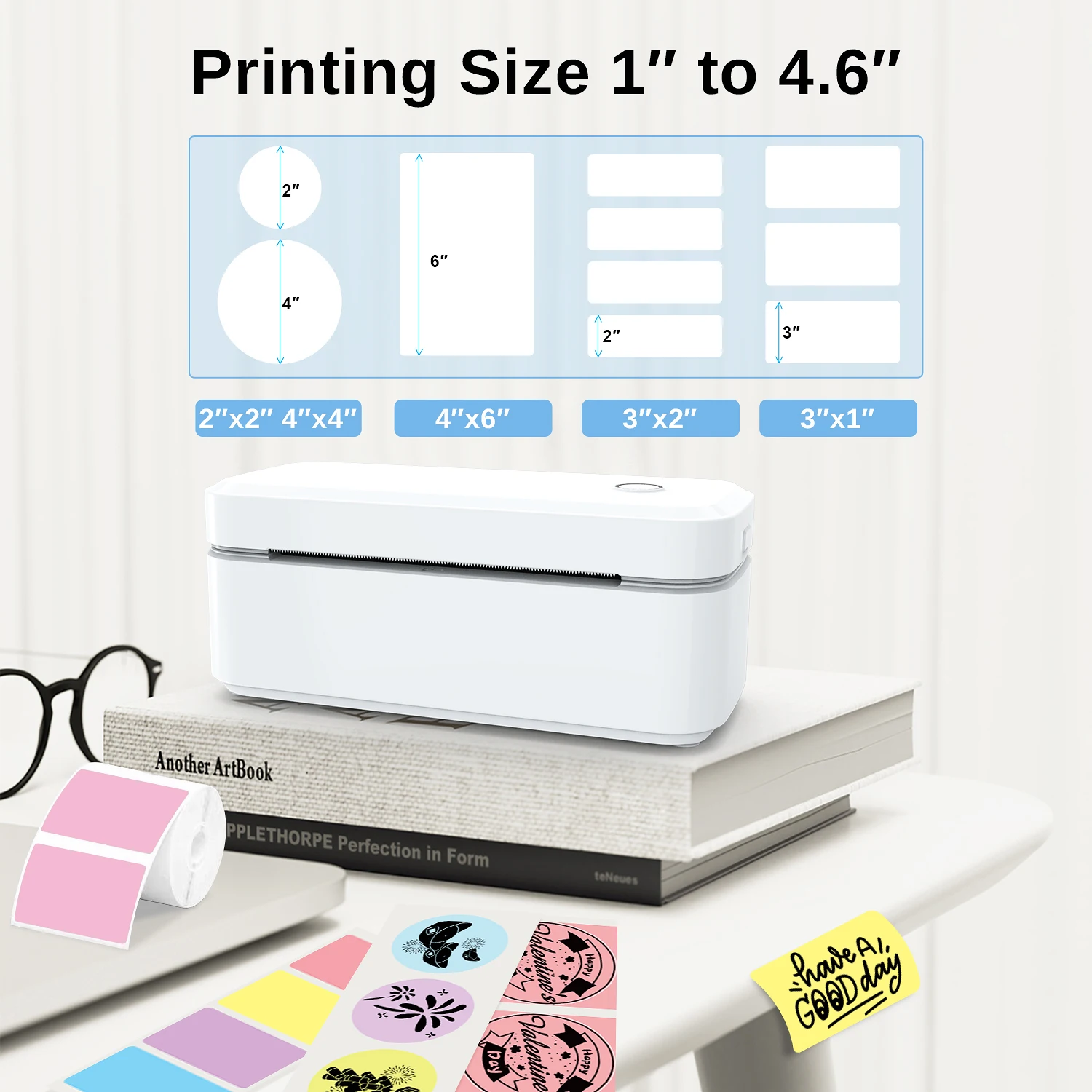 Marklife 미니 열전사 라벨 프린터 X4 블루투스 배송용 4x6인치 라벨 프린터 메이커 아이폰 안드로이드 맥 윈도우 호환