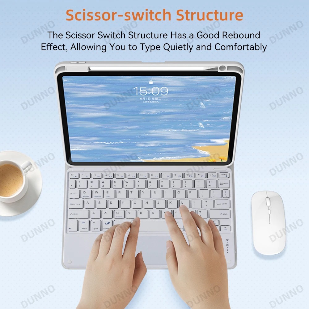 Capa de Teclado Touchpad para Ipad Capa Protetora Ipad Pro 11 Air Air 10.9 Air Pro 10.5 9ª Geração 10.2 - Imagem 5