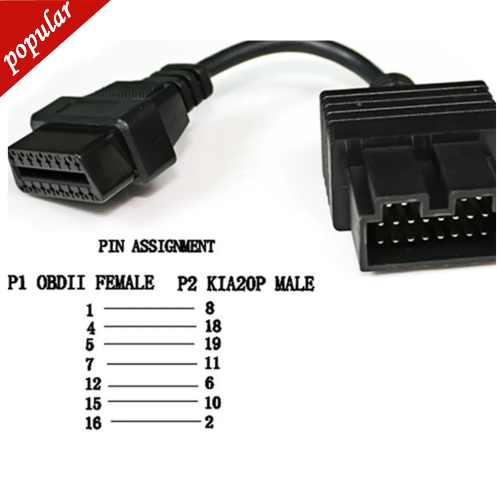Cavo Obd 2 Per Kia 20 Pin A 16 Pin Obd2 Obd Strumento Diagnostico Scanner Lettore Di Codici Adattatore Cavo Connettore Auto Kia20Pin
