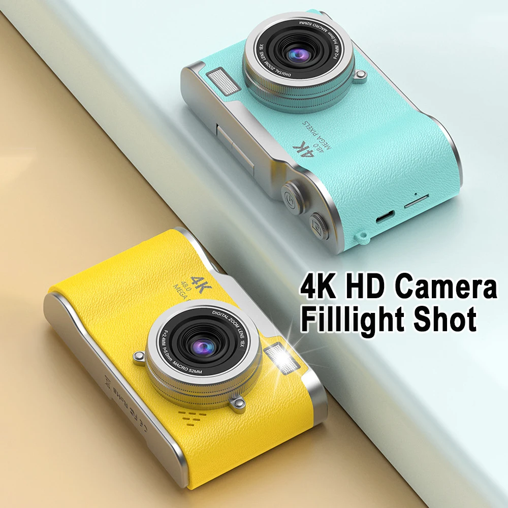 New 4K CCD 8X Digital Zoom Digital Camera for Student 48MP Compact