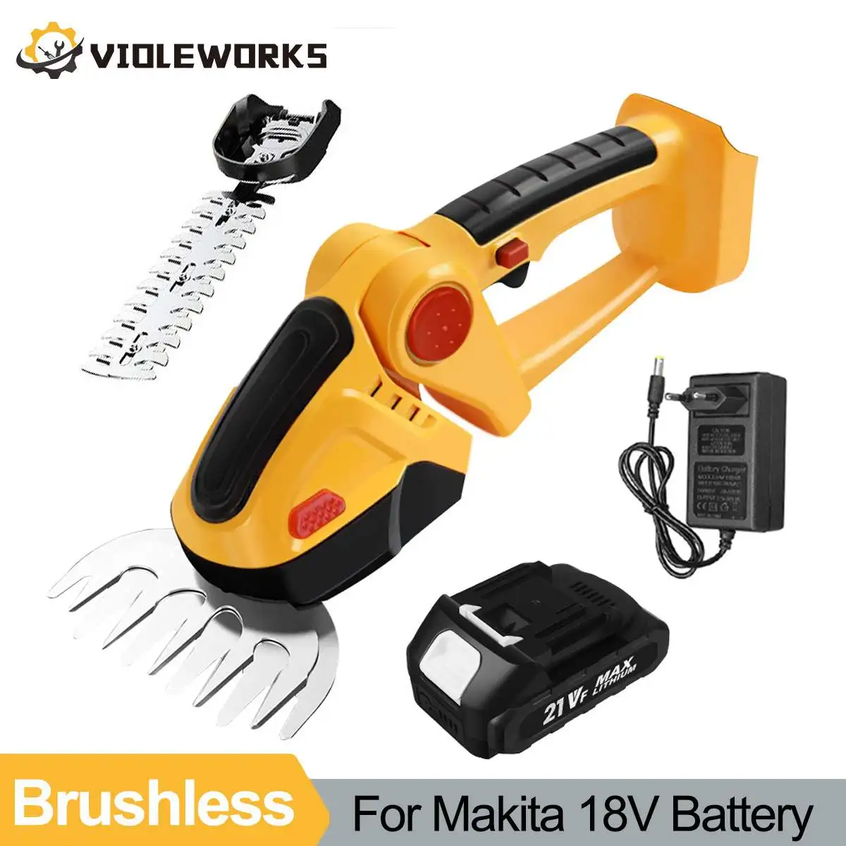 

Cordless Electric Hedge Trimmer 20000rpm Household Lawn Mower SK5 Blade Grass Scissors Garden Power Tool For Makita 18V Battery