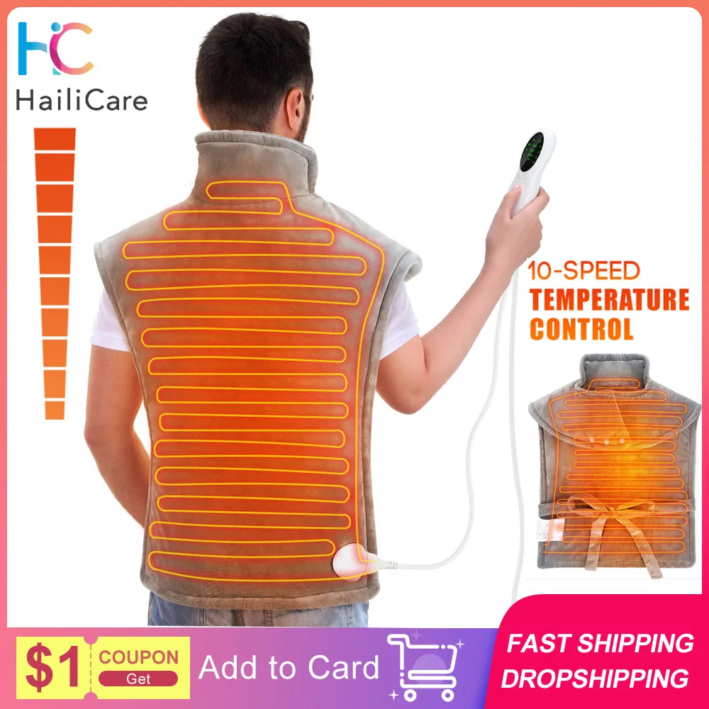 

Электрическая массажная шаль с подогревом, плед с подогревом для шеи и спины