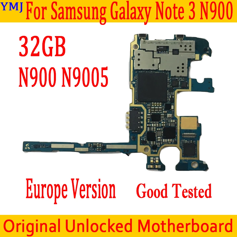 

Материнская плата для Samsung Galaxy Note 3 N900 N9005, оригинальная материнская плата 32 ГБ, разблокированная материнская плата с системой Android