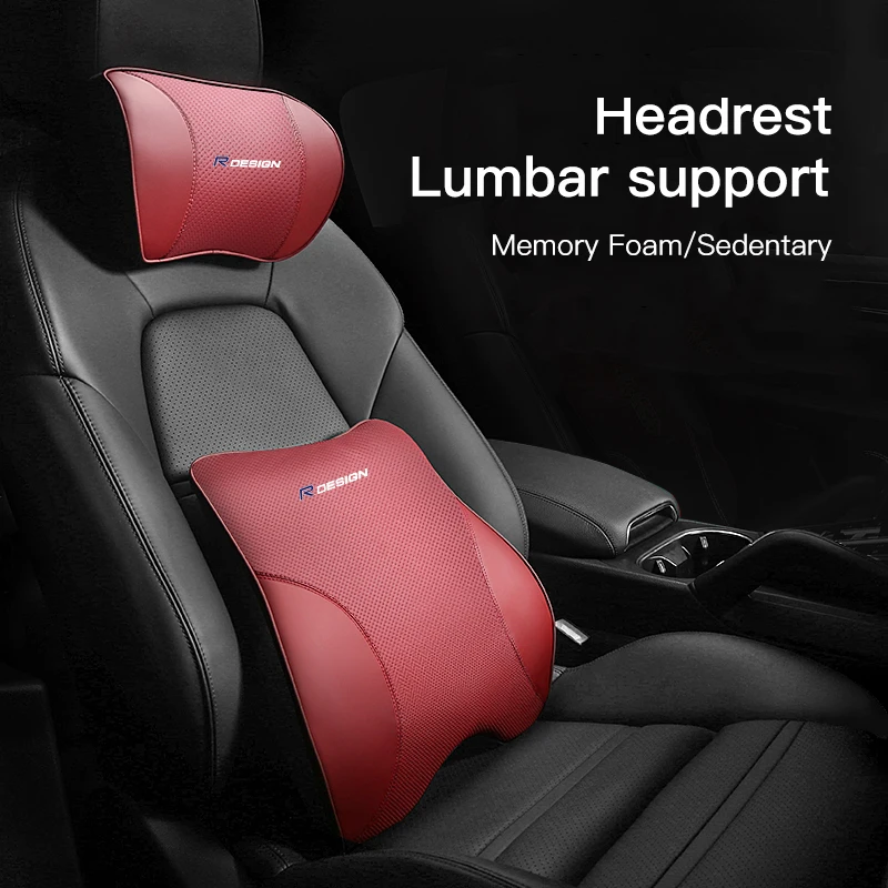 Memory Foam Car Neck Pillow Back Lumbar Pillow Support Breathable For Volvo  V60 V40 XC90 S60 C30 XC60 V50 V70 S90 Olestar AWD T6 - AliExpress