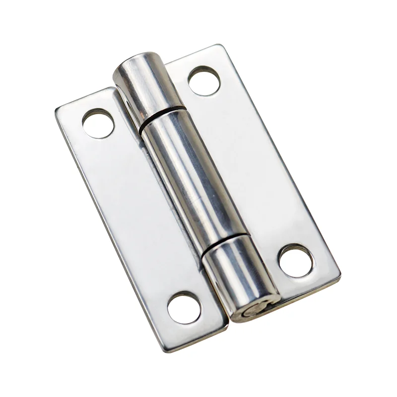 304 Stainless Steel Industrial 2.5 Inch (60*40 mm) Thick Axle Thickened Mirror Polished Square Four-corner Narrow Edge Hinge