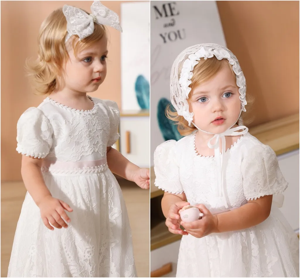 European and American Extended Baptismal Extra Christening Gown Baby Party Dress Baby Girl Dress Vestidos Para Navidad De Bebes