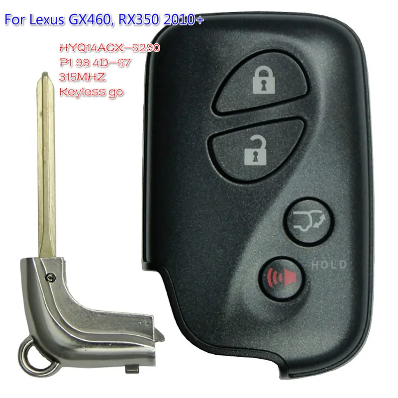 CN052037 Aftermarket 4 Buttons 315Mhz Smart Lexus GX460 RX350 2010 ...