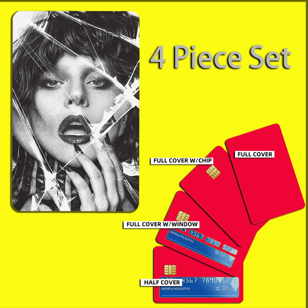 L-LADY GAGA MAYHEM Stickers For Debit Bank Credit Cards Metro Bus Pass Sticker Decoration Cover 4PCS Card Skin