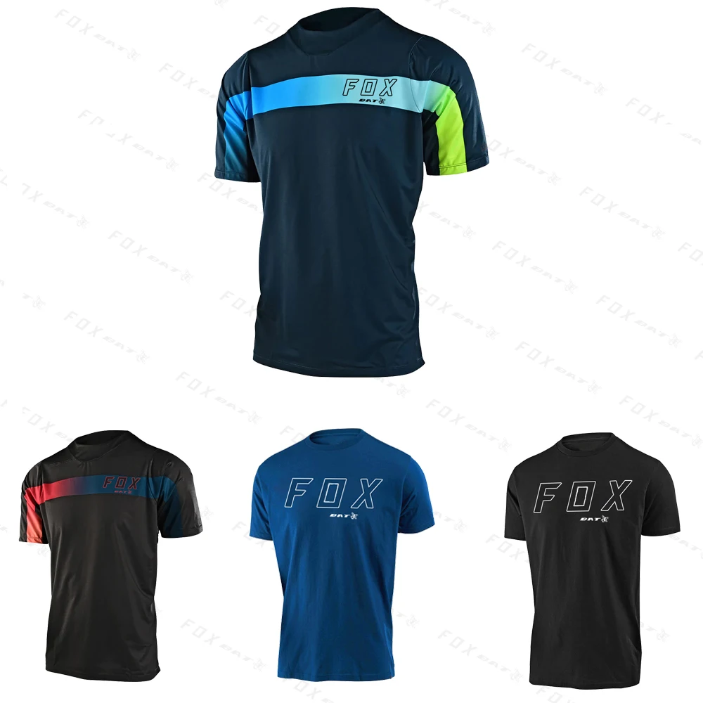 

Short sleeves Motocross Motorcycles MTB T-Shirts Bat Fox Men Cycling Quick Dry Motocross Jersey Upland Road Bikes Downhill